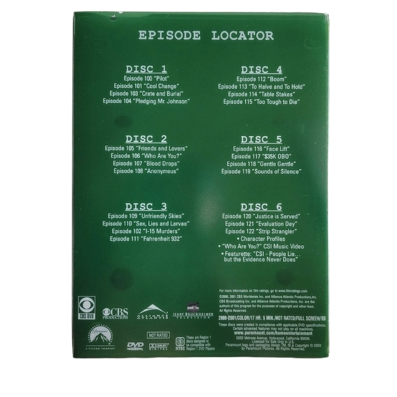 CSI:Crime Scene Investigation - The Complete First Season on DVD 2000-2001 - Picture 3 of 11